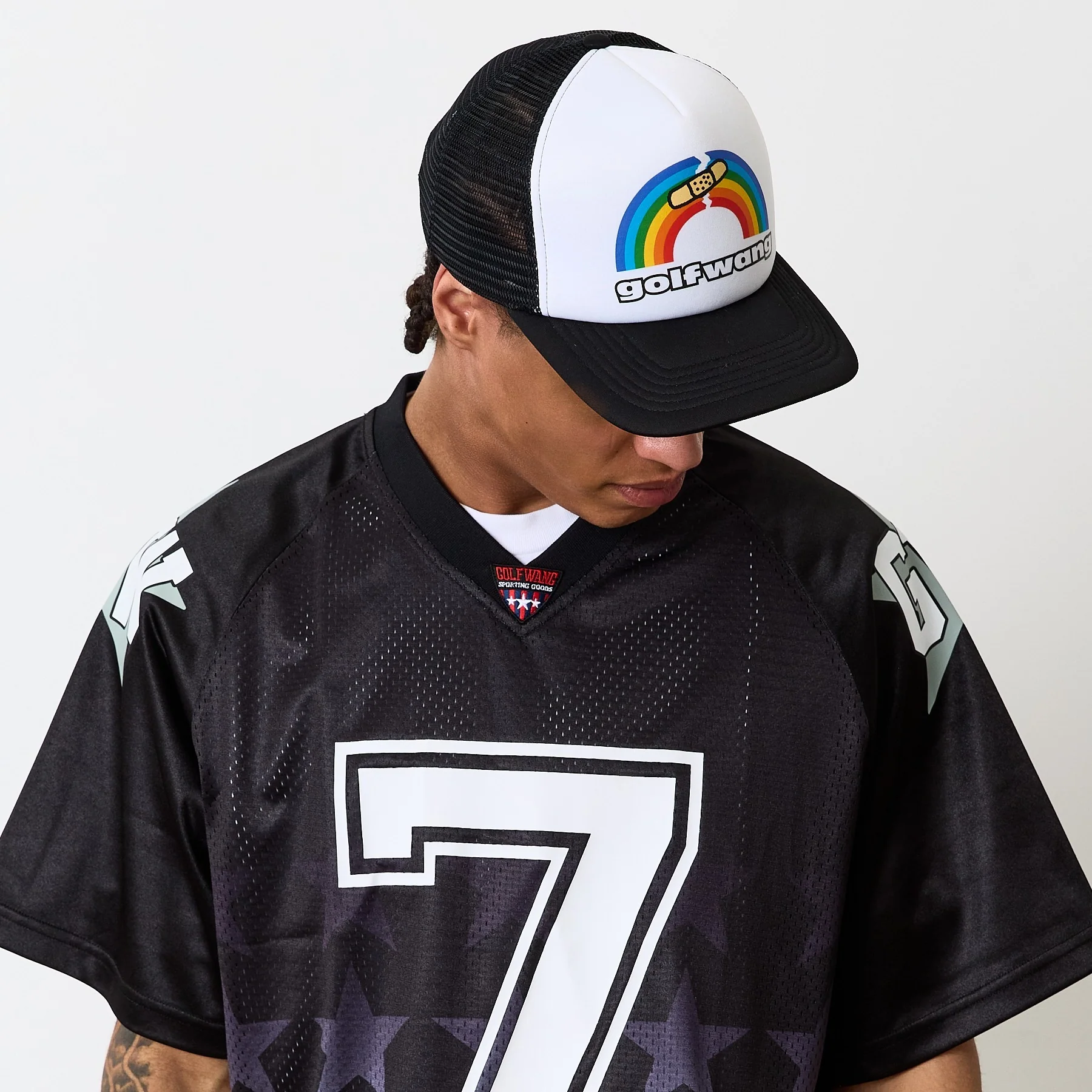 BROKEN RAINBOW TRUCKER HAT by GOLF WANG - Image 3