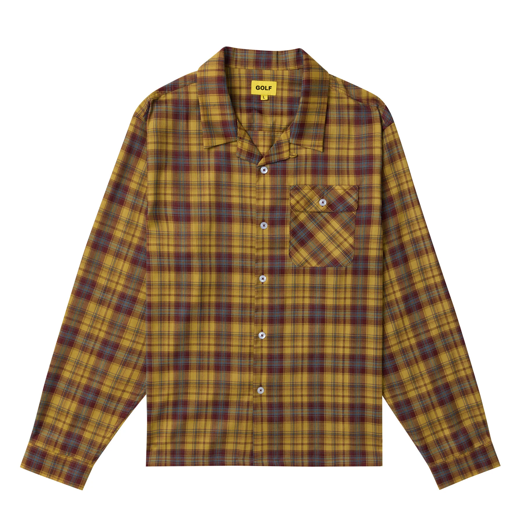 PLAID TUCKER BUTTON DOWN by GOLF WANG