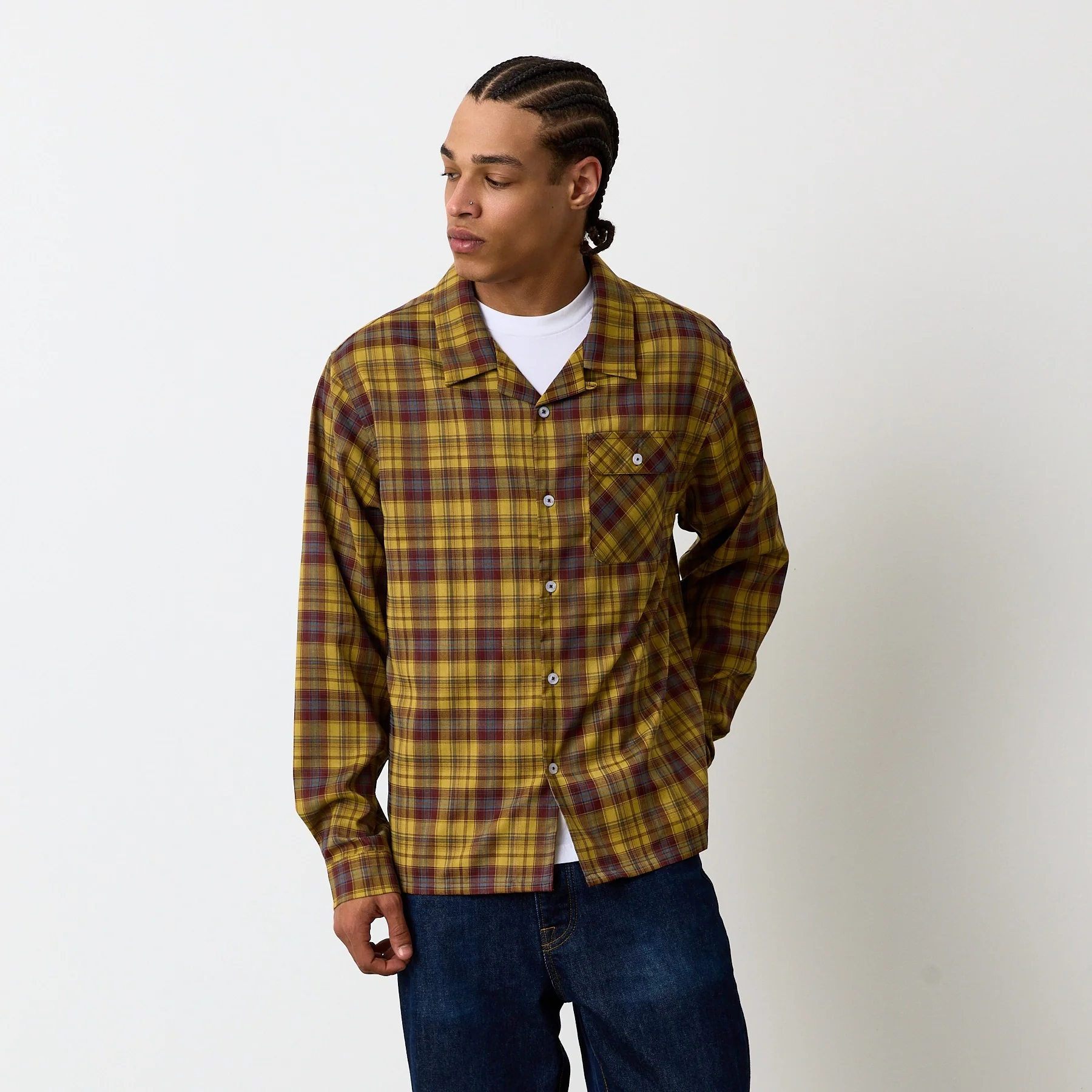 PLAID TUCKER BUTTON DOWN by GOLF WANG - Image 14